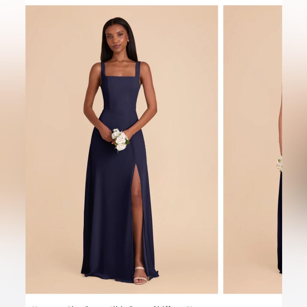 Birdy Grey Alex Convertible Bridesmaid Dress Chiffon Navy NWT